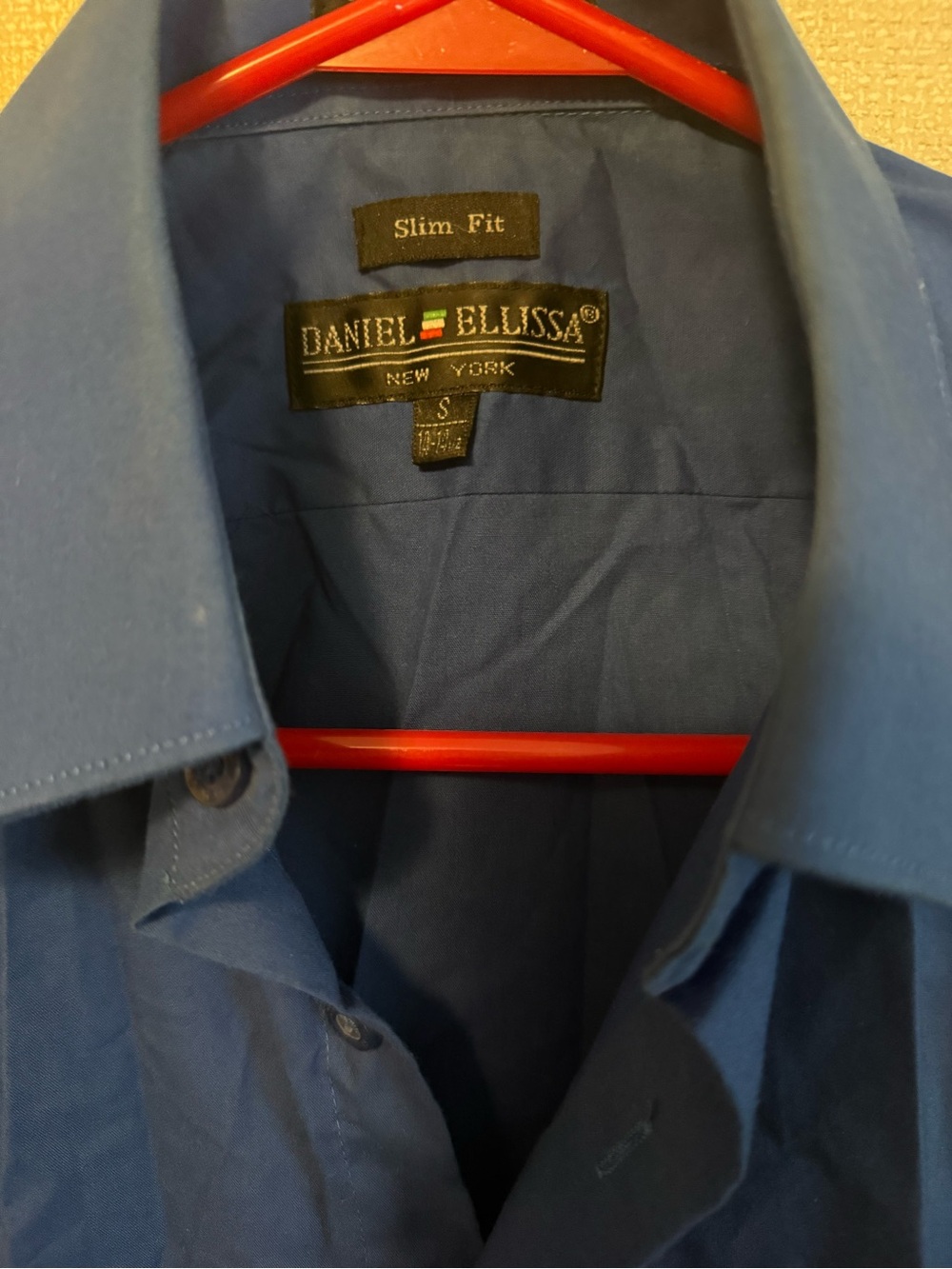 Daniel Ellissa Men's Slim Fit Navy Dress Shirt